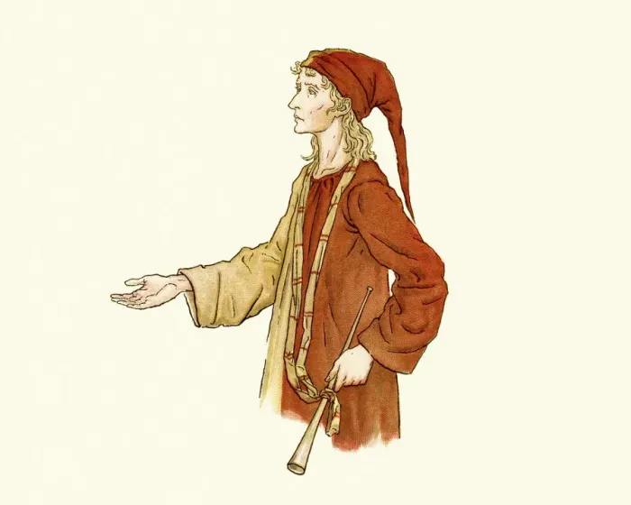 Framed Print : Pied Piper of Hamelin Vintage colour engraving Framed Print : Pied Piper of Hamelin Vintage colour engraving