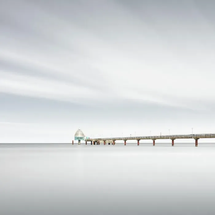 Framed Print : Pier with diving gondola at the Baltic resort Zingst, Germany Framed Print : Pier with diving gondola at the Baltic resort Zingst, Germany