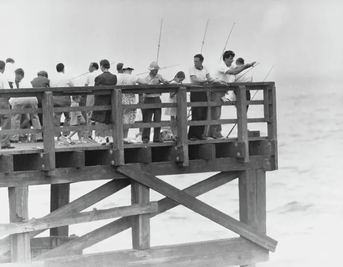 Framed Print : Pier Fishing Framed Print : Pier Fishing