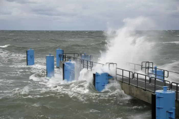 Framed Print : Pier of Sellin during a storm tide, Mecklenburg-Western Pomerania, Germany, Europe Framed Print : Pier of Sellin during a storm tide, Mecklenburg-Western Pomerania, Germany, Europe