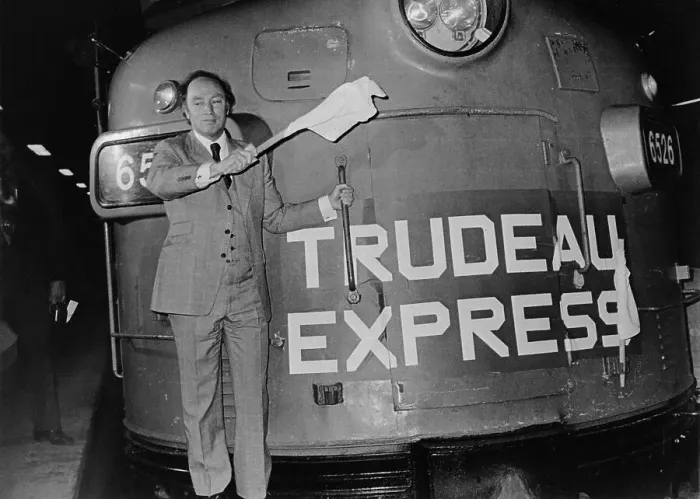 Framed Print : Pierre Elliott Trudeau Waving Flag Framed Print : Pierre Elliott Trudeau Waving Flag