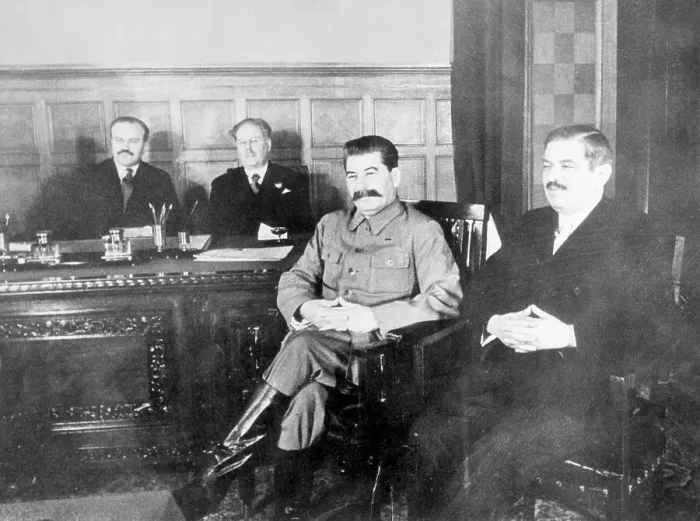 Framed Print : Pierre Laval and Joseph Stalin in Moscow