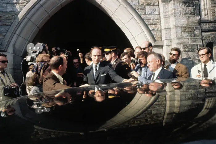 Framed Print : Pierre Trudeau Leaving House of Commons Framed Print : Pierre Trudeau Leaving House of Commons