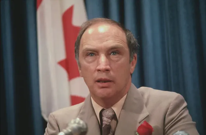 Framed Print : Pierre Trudeau at Microphones Framed Print : Pierre Trudeau at Microphones