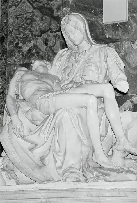Framed Print : The Pieta after Hammer Attack