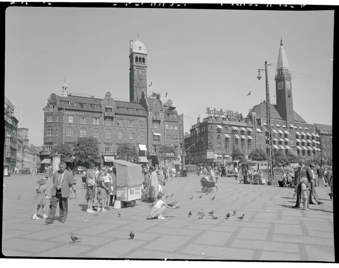 Framed Print : Pigeons and Pedestrians Across from Palace Hotel Framed Print : Pigeons and Pedestrians Across from Palace Hotel