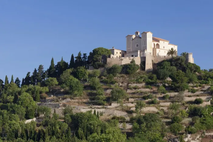 Framed Print : Pilgrimage church of Sant Salvador on Calvary hill, Arta, Majorca, Balearic Islands, Spain Framed Print : Pilgrimage church of Sant Salvador on Calvary hill, Arta, Majorca, Balearic Islands, Spain