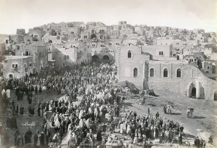 Framed Print : Pilgrims Arriving in Bethlehem Framed Print : Pilgrims Arriving in Bethlehem