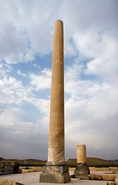 Pillar. Remnant of an Ancient Persian Palace (500 BC) at Passargad complex
