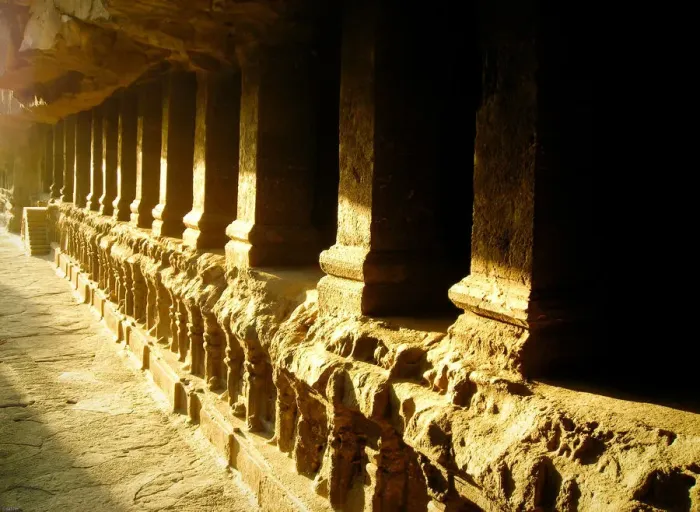 Framed Print : Pillars of Ellora caves at Aurangabad Framed Print : Pillars of Ellora caves at Aurangabad