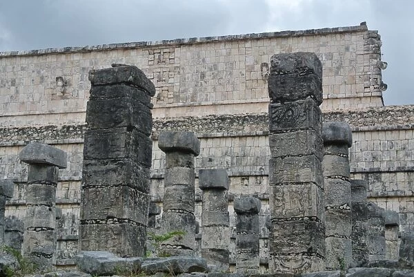 Pillars at Chichen Itza