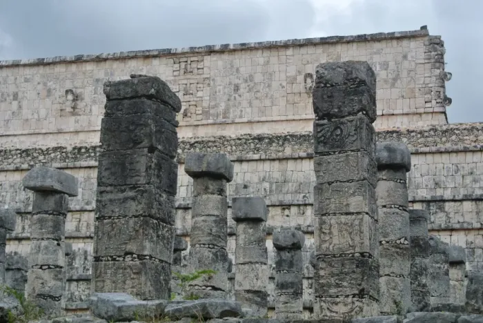 Framed Print : Pillars at Chichen Itza Framed Print : Pillars at Chichen Itza