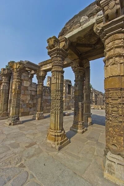 Pillars at Qutub minar complex