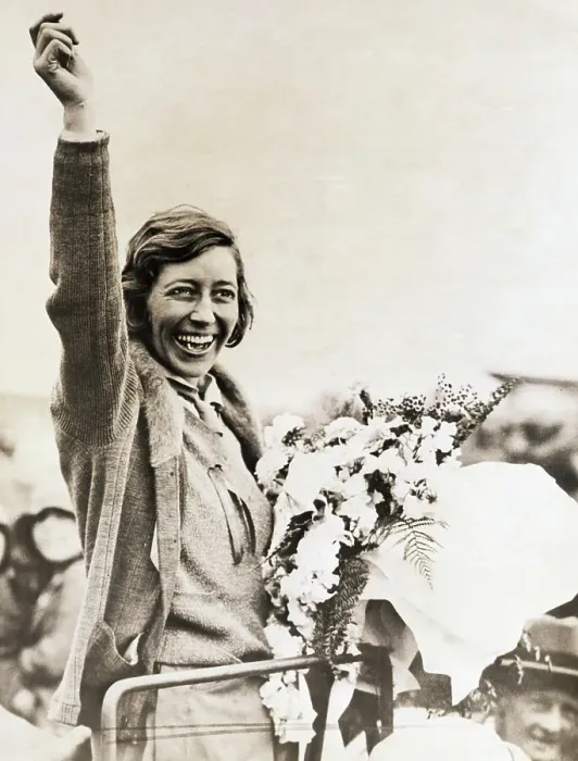 Framed Print : Pilot Amy Johnson After Arriving in Australia Framed Print : Pilot Amy Johnson After Arriving in Australia