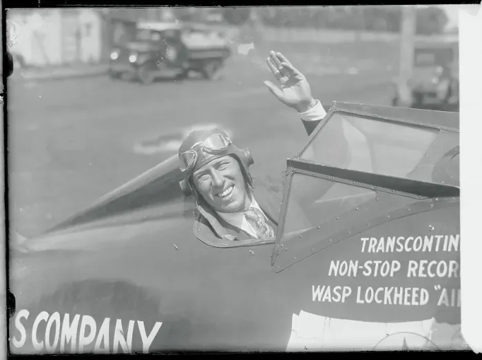 Framed Print : Pilot Waving from Plane Framed Print : Pilot Waving from Plane