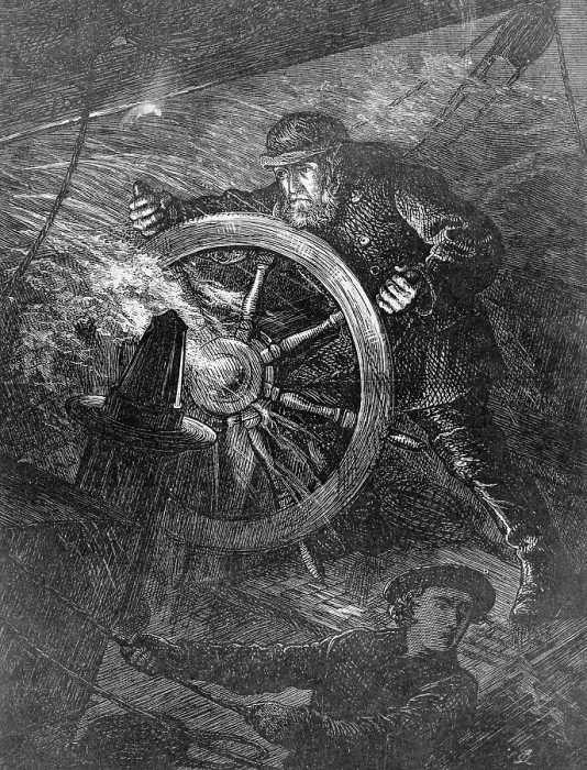 Framed Print : Pilot at Wheel of Ship Framed Print : Pilot at Wheel of Ship
