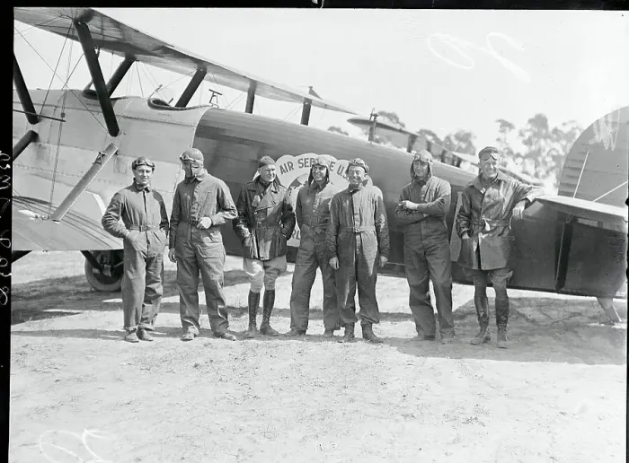Framed Print : Pilots Beside Aircraft Framed Print : Pilots Beside Aircraft