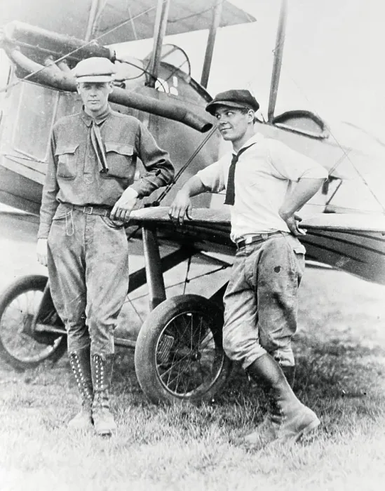 Framed Print : Pilots Charles Lindbergh and Harlan Gurney