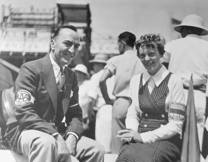 Framed Print : Pilots Eddie Rickenbacker and Amelia Earhart at Indianapolis Speedway Framed Print : Pilots Eddie Rickenbacker and Amelia Earhart at Indianapolis Speedway