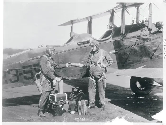 Framed Print : Pilots Meeting In Front Plane Framed Print : Pilots Meeting In Front Plane