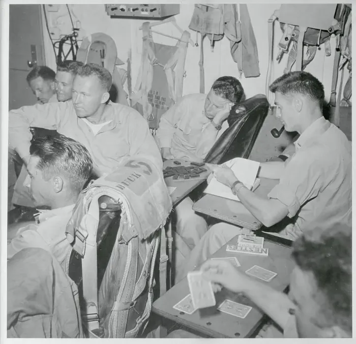 Framed Print : Pilots Relaxing Framed Print : Pilots Relaxing