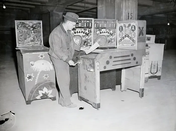 Framed Print : Pinball Machine Brought To Warehouse Framed Print : Pinball Machine Brought To Warehouse