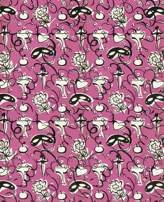 Framed Print : Pink and Black Mask Pattern Framed Print : Pink and Black Mask Pattern