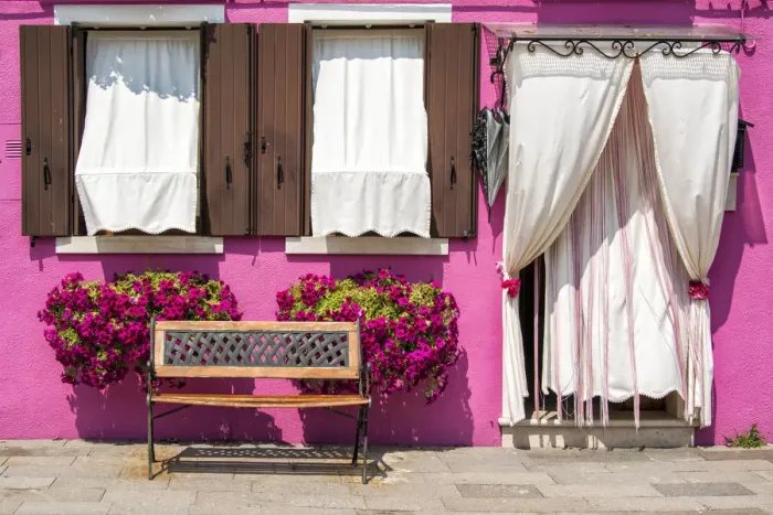 Framed Print : Pink Burano Framed Print : Pink Burano