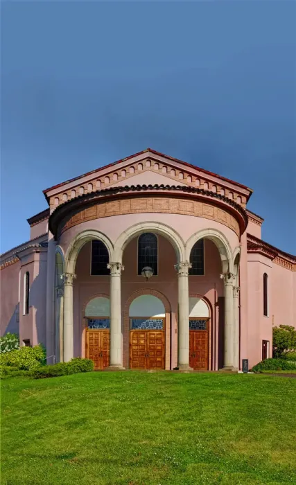 Framed Print : Pink Church Framed Print : Pink Church