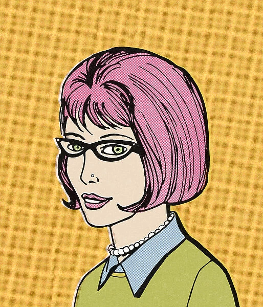 Pink-haired woman