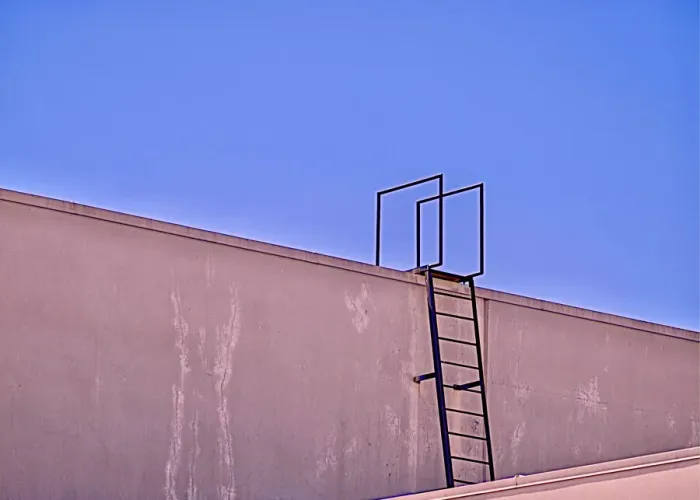 Framed Print : Pink Ladder Framed Print : Pink Ladder