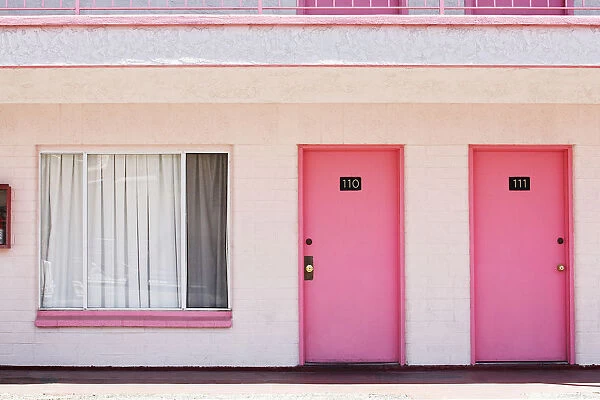 Pink Motel Room Doors