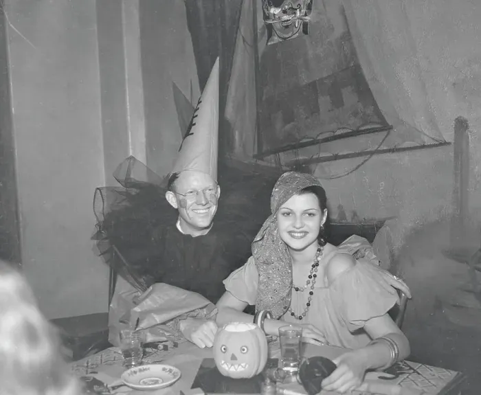 Framed Print : Pinky Tomlin and Rita Hayworth Celebrating Halloween Framed Print : Pinky Tomlin and Rita Hayworth Celebrating Halloween