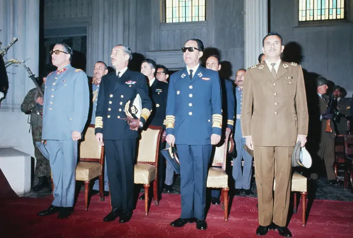 Framed Print : Pinochet and Chile's Junta Leaders 1973