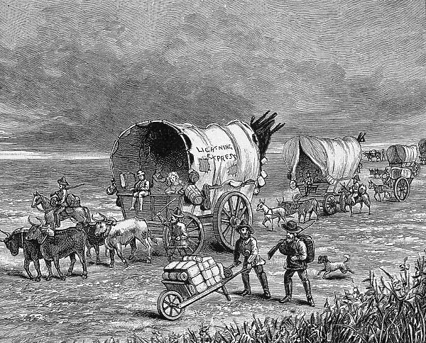 Pioneers Crossing The Plains