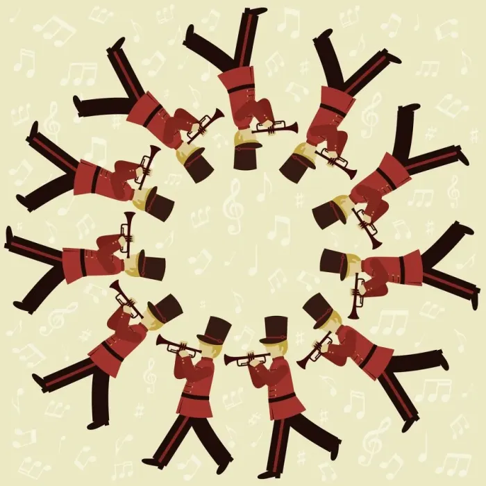 Framed Print : Eleven Pipers Piping Framed Print : Eleven Pipers Piping