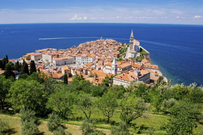 Framed Print : Piran, Slovenia. View from above Framed Print : Piran, Slovenia. View from above