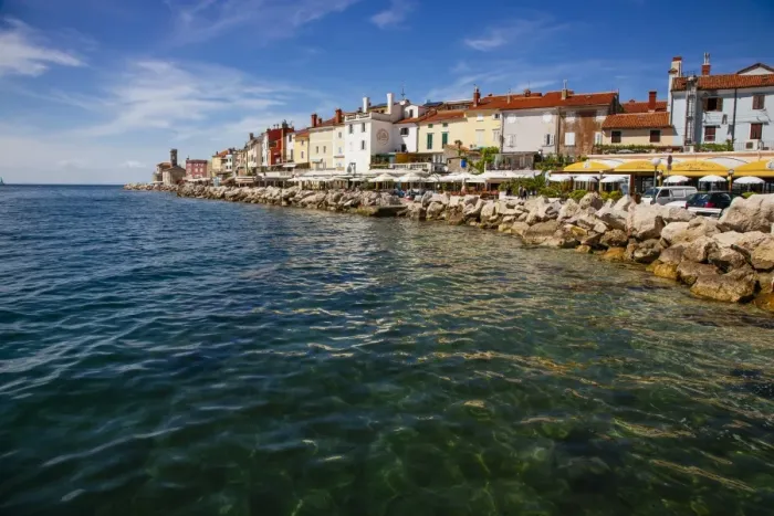 Framed Print : Piran waterfront, Adriatic Sea, Slovenia