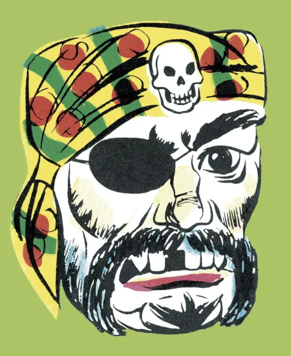 Framed Print : Pirate Face Framed Print : Pirate Face