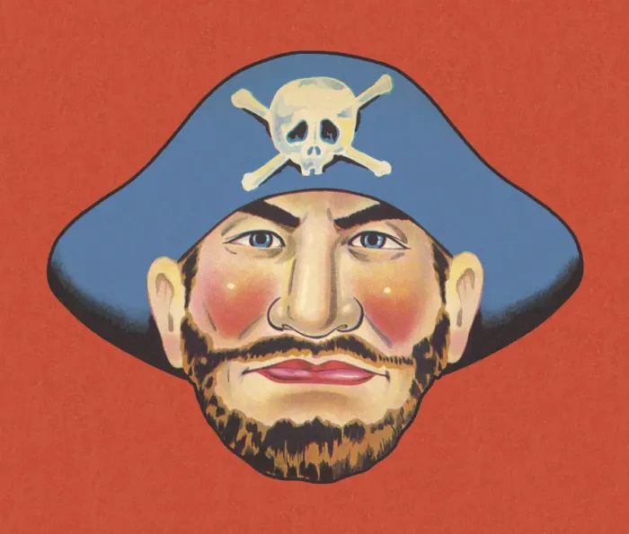 Framed Print : Pirate Wearing Hat Framed Print : Pirate Wearing Hat