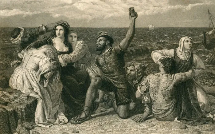 Framed Print : Pirates of the mediterranean and prisoners Framed Print : Pirates of the mediterranean and prisoners