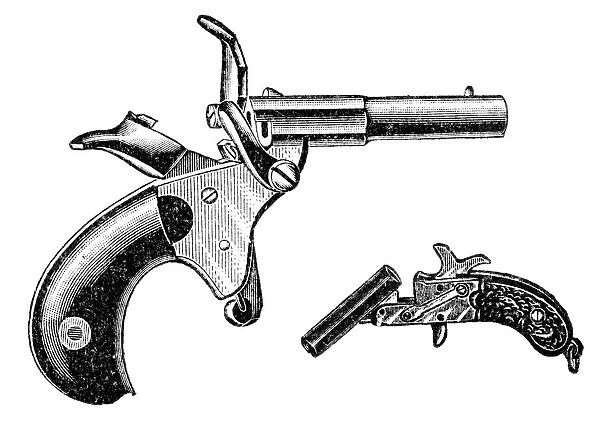 Pistol. illustration was published in 1895 catalogue of different goods