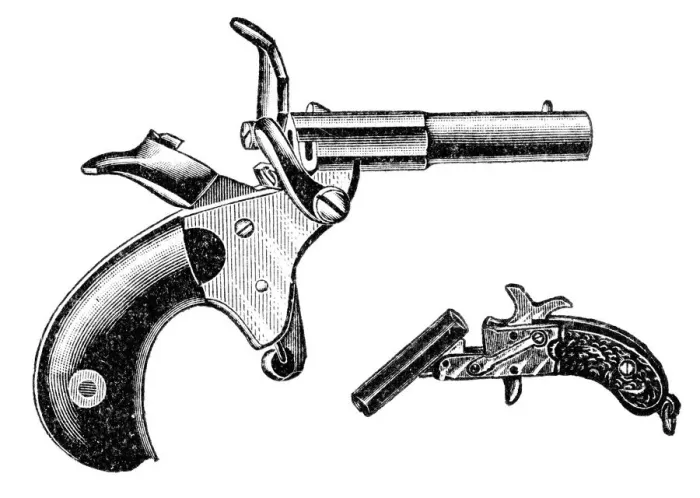 Framed Print : Pistol. illustration was published in 1895 catalogue of different goods