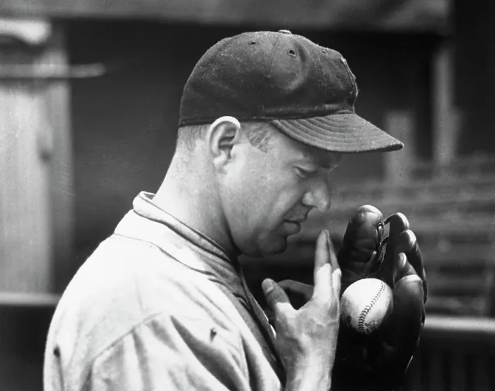 Framed Print : Pitcher Burleigh Grimes Demonstrating Spitball Framed Print : Pitcher Burleigh Grimes Demonstrating Spitball