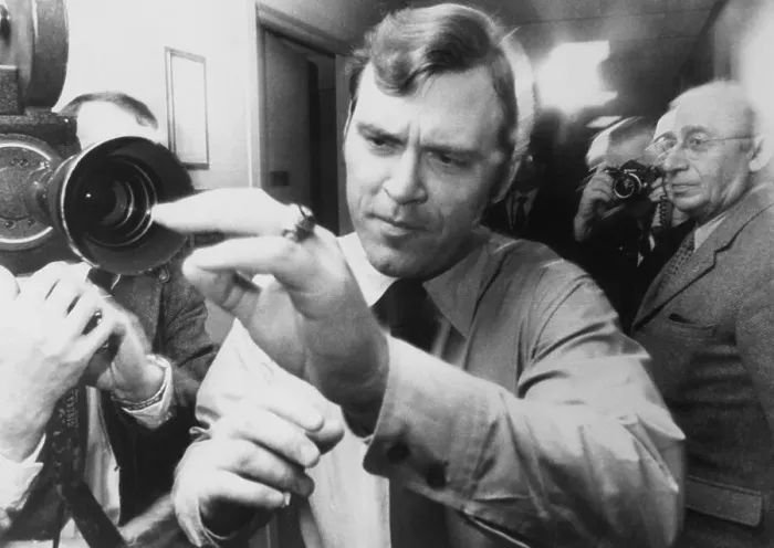 Framed Print : Pitcher Denny McLain Leaving Commissioners Office During Scandal Framed Print : Pitcher Denny McLain Leaving Commissioners Office During Scandal