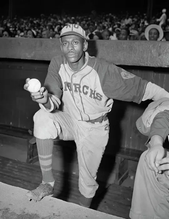 Framed Print : Pitcher Satchel Paige Standing in Dugout Framed Print : Pitcher Satchel Paige Standing in Dugout
