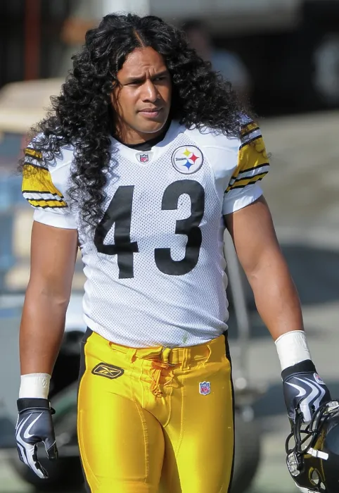 Framed Print : Pittsburgh Steelers Troy Polamalu Filming Commercial Framed Print : Pittsburgh Steelers Troy Polamalu Filming Commercial