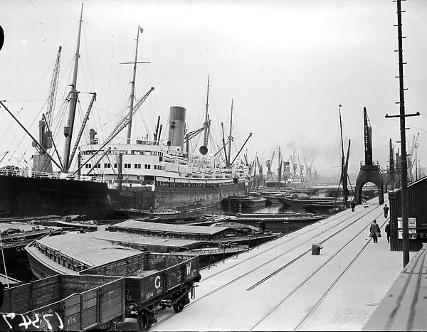 PLA Docks. The SS Cheshire at the Port of London Authority dockyards