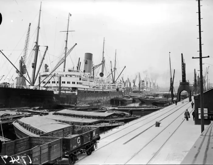 Framed Print : PLA Docks. The SS Cheshire at the Port of London Authority dockyards Framed Print : PLA Docks. The SS Cheshire at the Port of London Authority dockyards