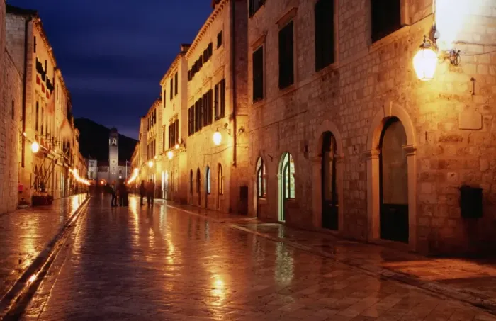 Framed Print : Placa at twilight, Dubrovnik, Croatia Framed Print : Placa at twilight, Dubrovnik, Croatia
